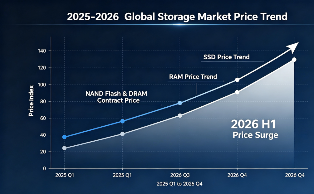 Analisi dei prezzi del mercato globale dello storage nel primo semestre del 2026: aumento dei prezzi di SSD e RAM, ristrettezza dell'offerta e strategia di fornitura stabile GUDGA
