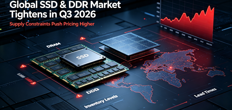 I prezzi globali di SSD e DDR aumentano nel terzo trimestre del 2026 in un contesto di scarsa offerta guidata dall’intelligenza artificiale; GUDGA mantiene una fornitura stabile per i partner B2B globali