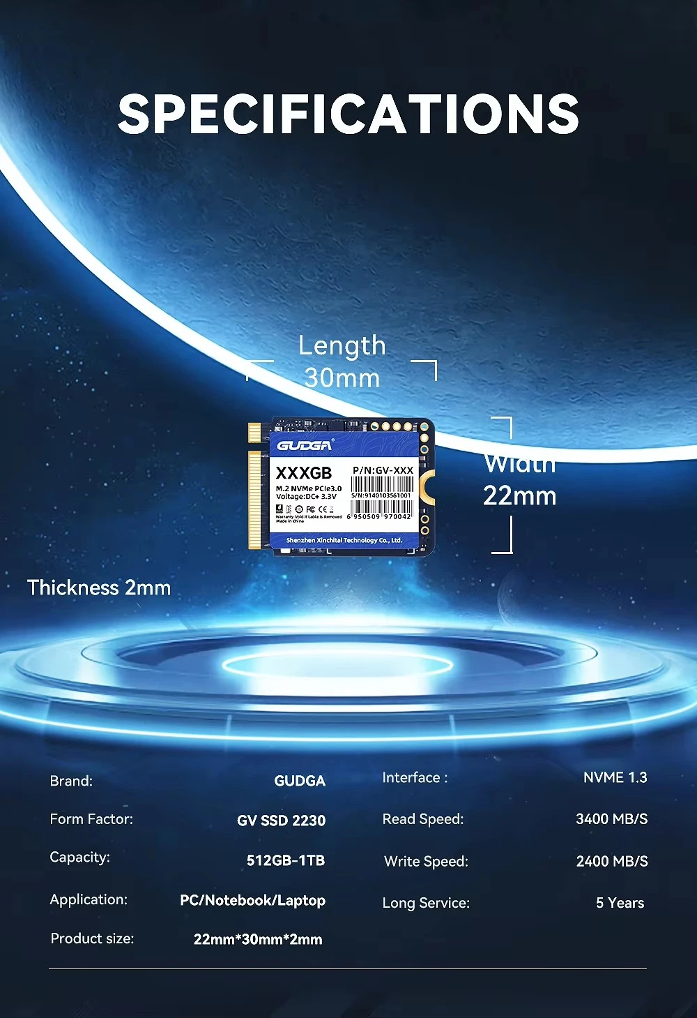 M.2 PCIE 3.0X4 2230 Solid State Disk SSD M2