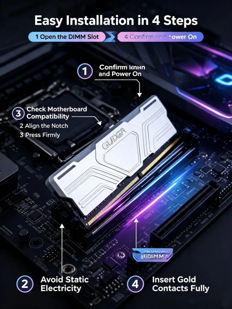 DDR4 RAM RGB 3200MHz 3600MHz Desktop Memory Kit
